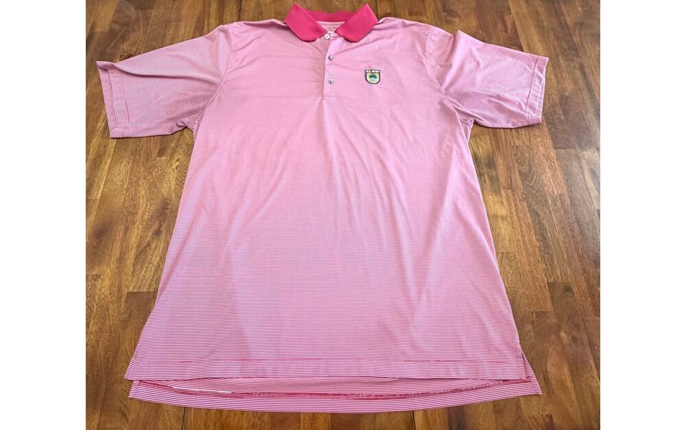 Donald Ross Elk River Golf Polo Shirt Men’s XL Red White Stripe Performance